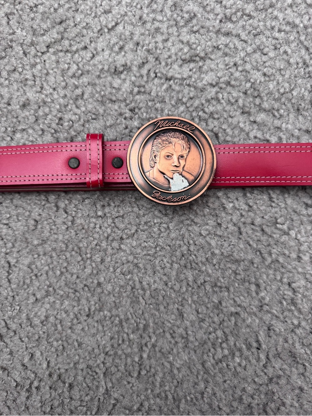 Michael Jackson Vintage Medallion Red Belt